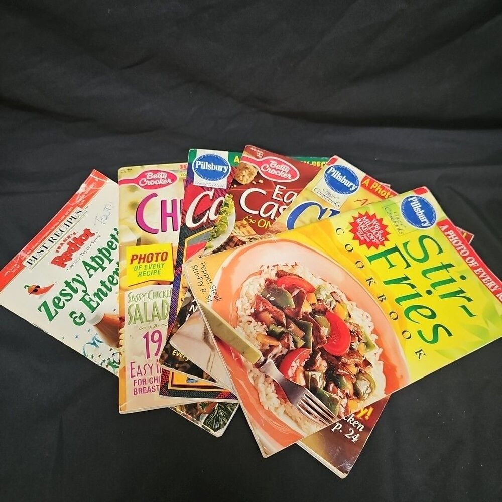 Assorted 90s Vintage Cookbook Magazines (Lot Of 6)
